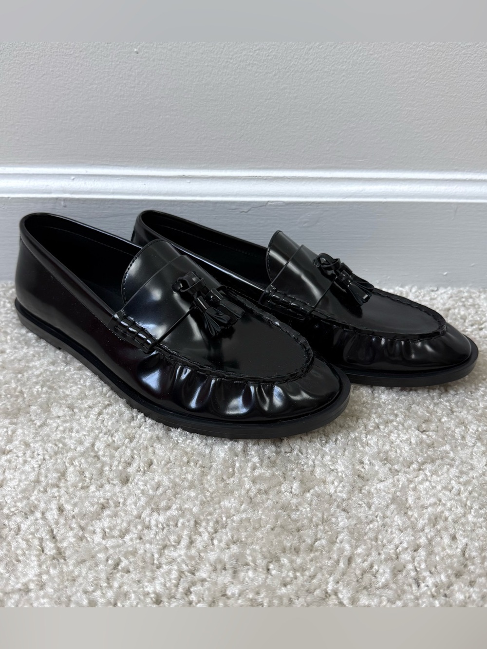 NEW Peche Tilda Black Leather Loafers